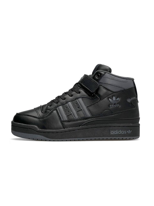 Adidas Forum High Black Grey Fur