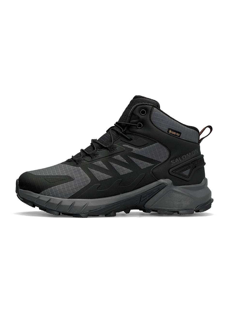 Salomon Gore-Tex High Gray Black Fur