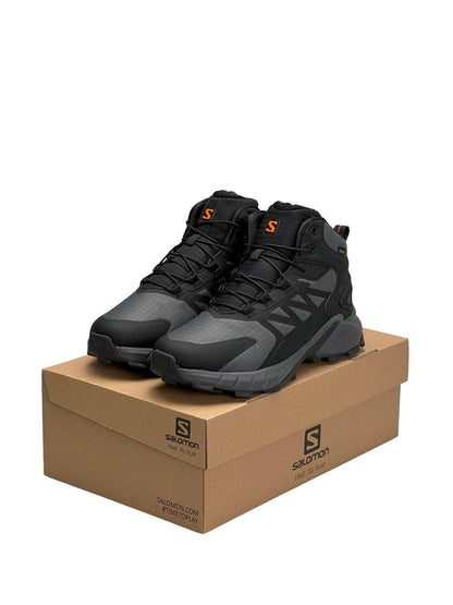 Salomon Gore-Tex High Gray Black Fur