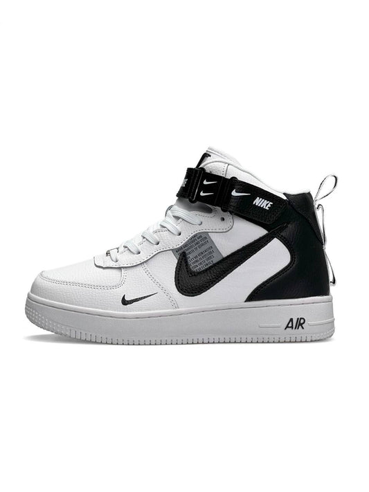 Nike Air Force 1 Utility High White Black Fur