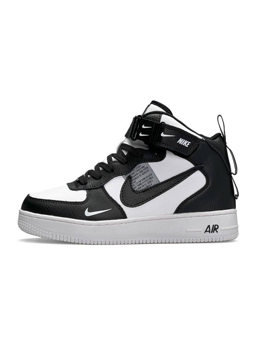 Nike Air Force 1 Utility High Military Black Fur