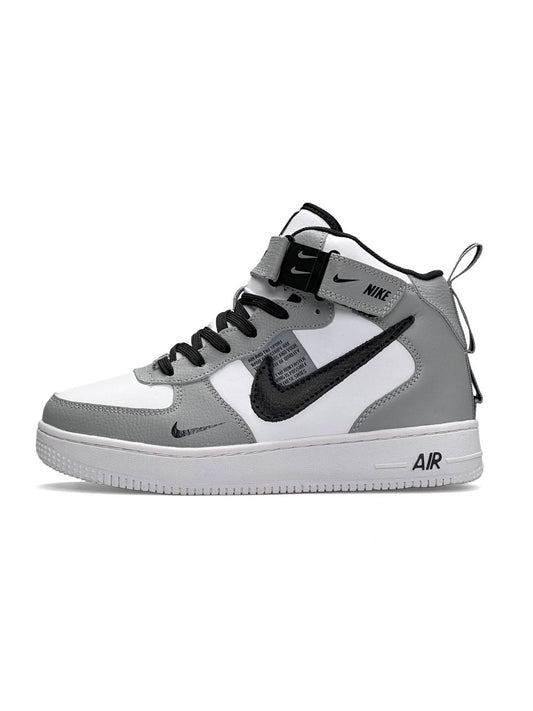 Nike Air Force 1 Utility High Grey White Black Fur