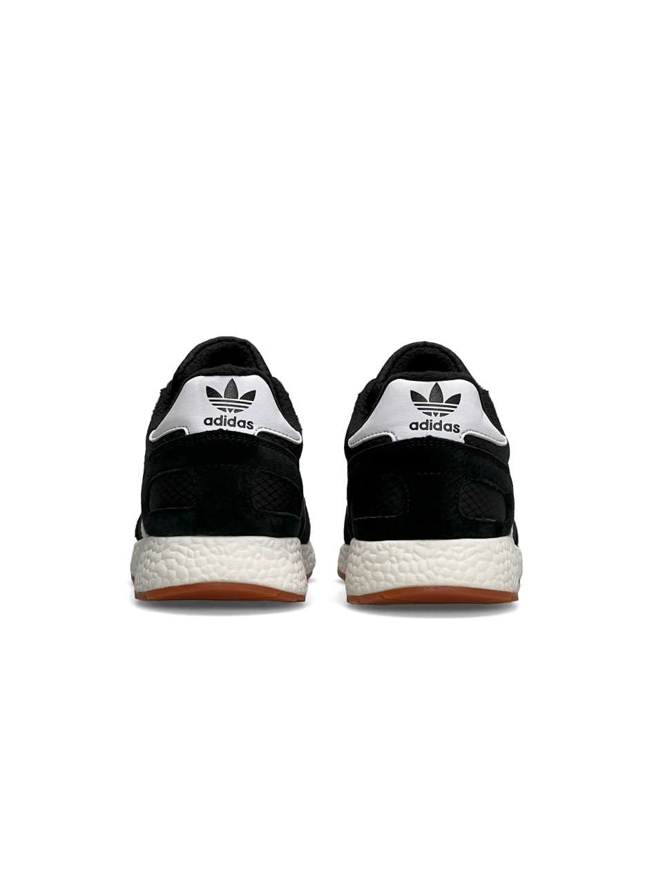 Adidas Iniki Fleece Termo Black White Stripes Gum