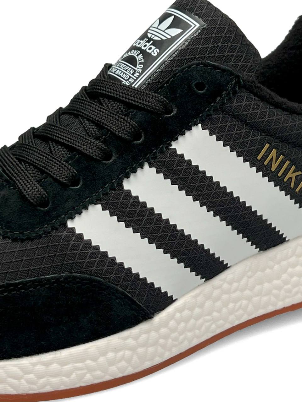 Adidas Iniki Fleece Termo Black White Stripes Gum