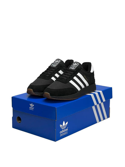 Adidas Iniki Fleece Termo All Black White Stripes Gum