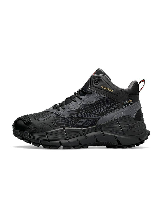 Reebok Zig Kinetica Edge Black Gray Orange Fur