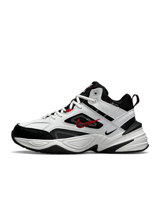 Nike M2K Tekno Mid White Black Red Fur