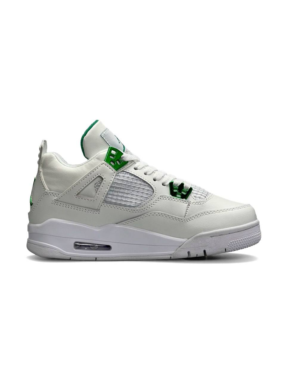 Nike Air Jordan 4 Retro White Metallic Green