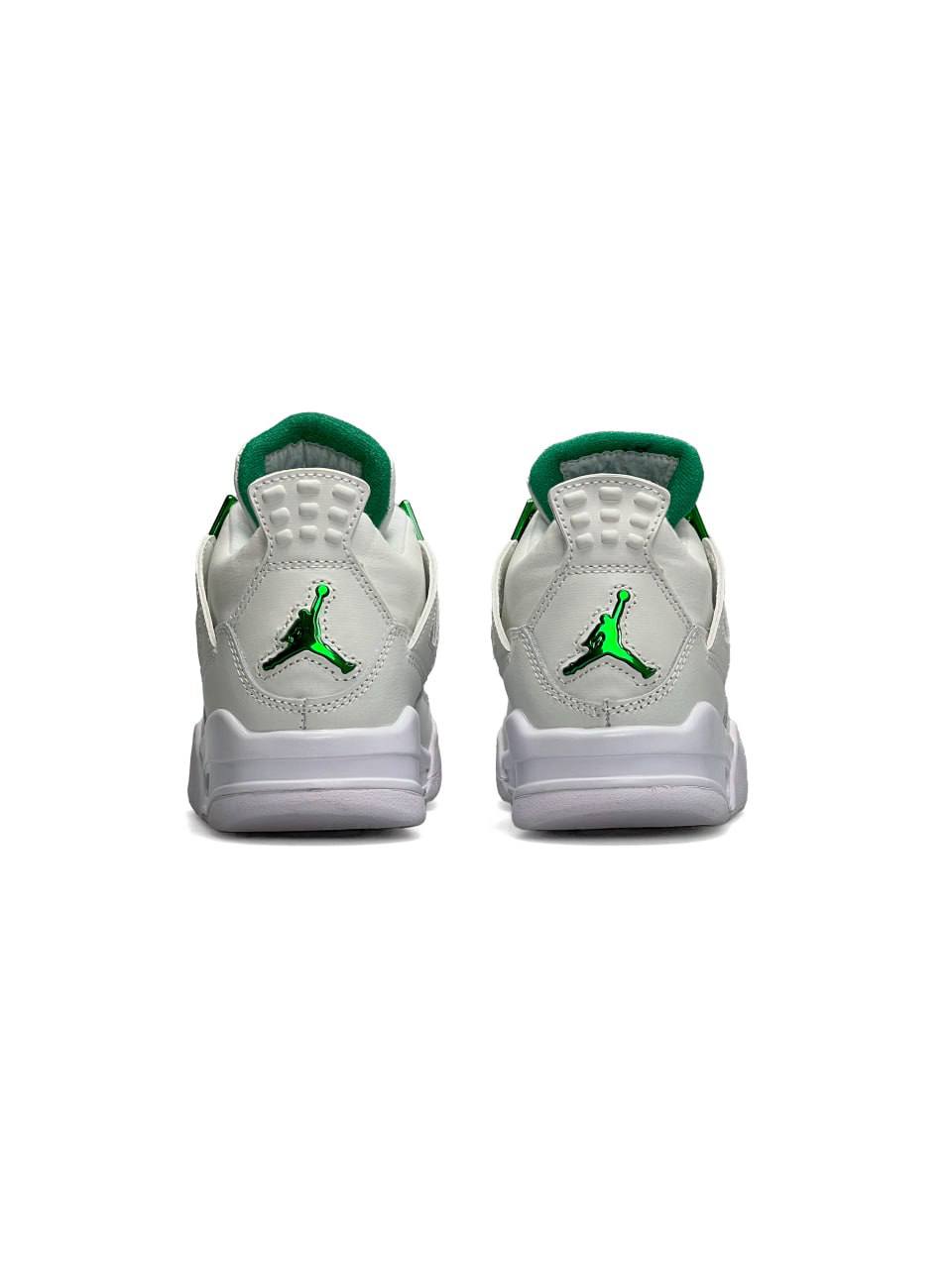 Nike Air Jordan 4 Retro White Metallic Green