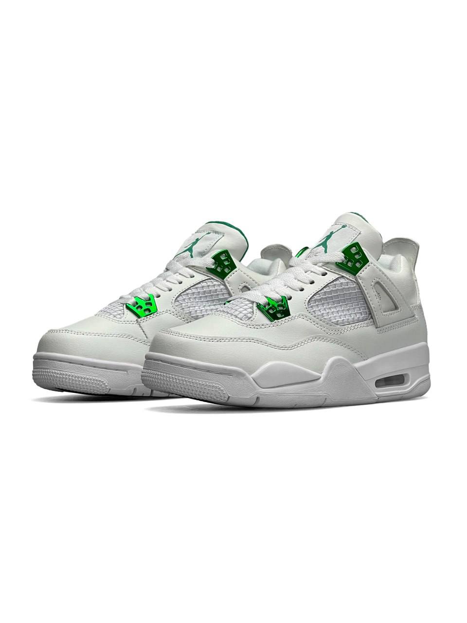 Nike Air Jordan 4 Retro White Metallic Green