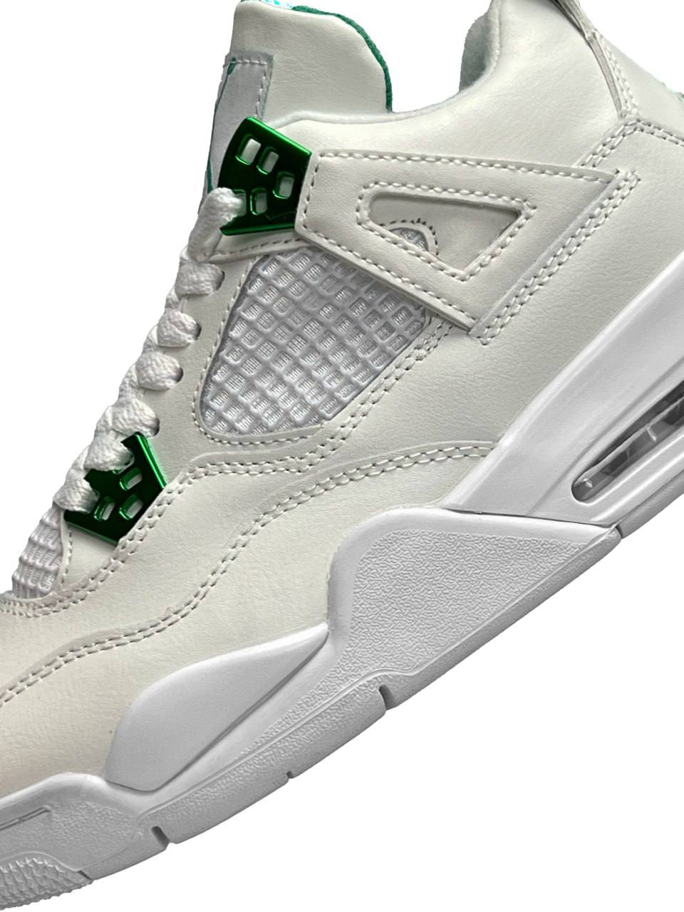 Nike Air Jordan 4 Retro White Metallic Green