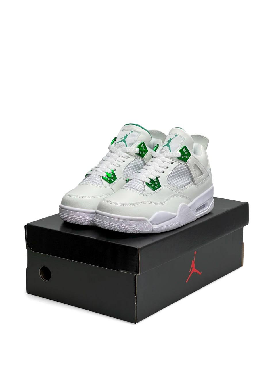 Nike Air Jordan 4 Retro White Metallic Green