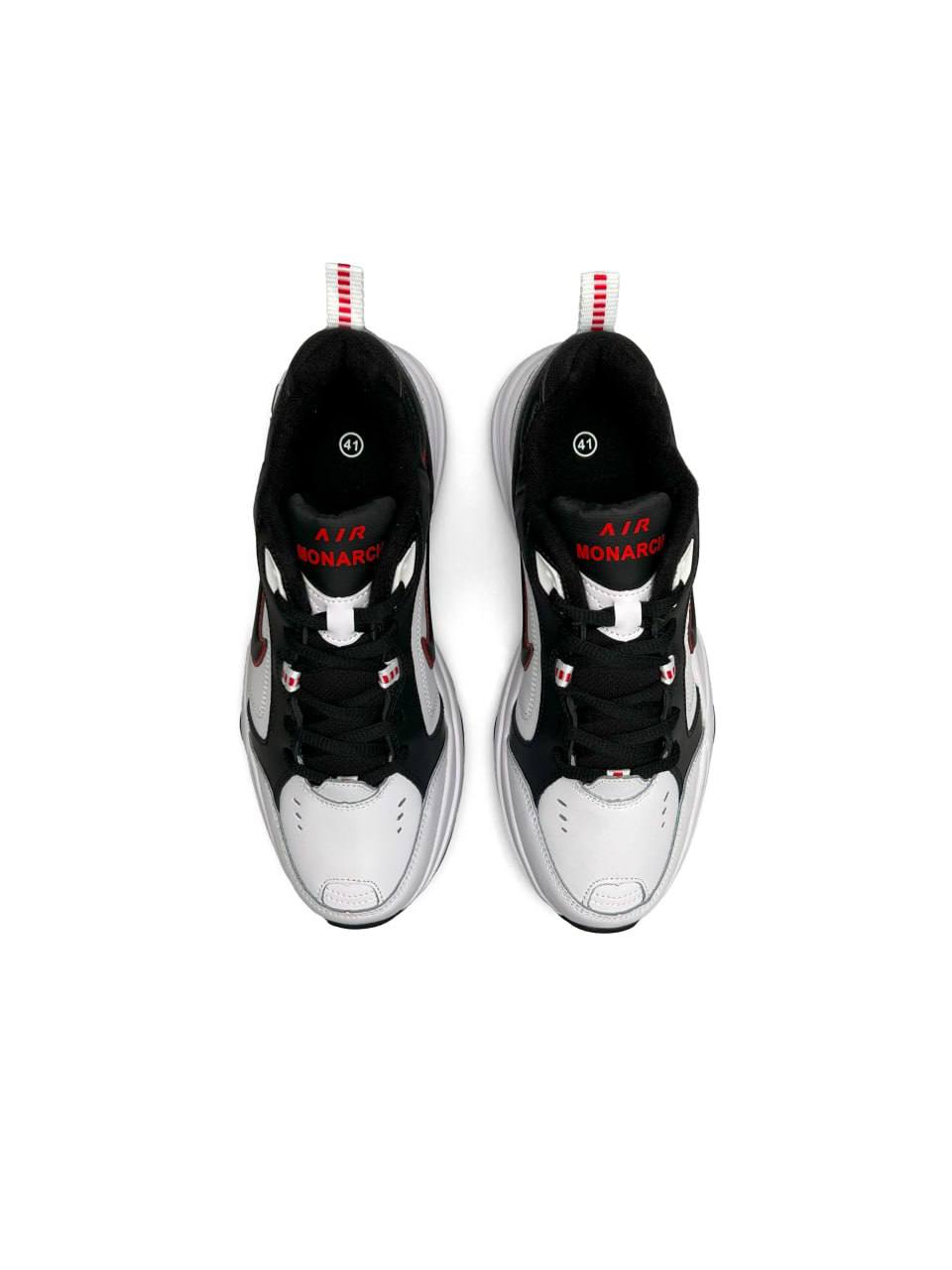 Nike Air Monarch White Black Red