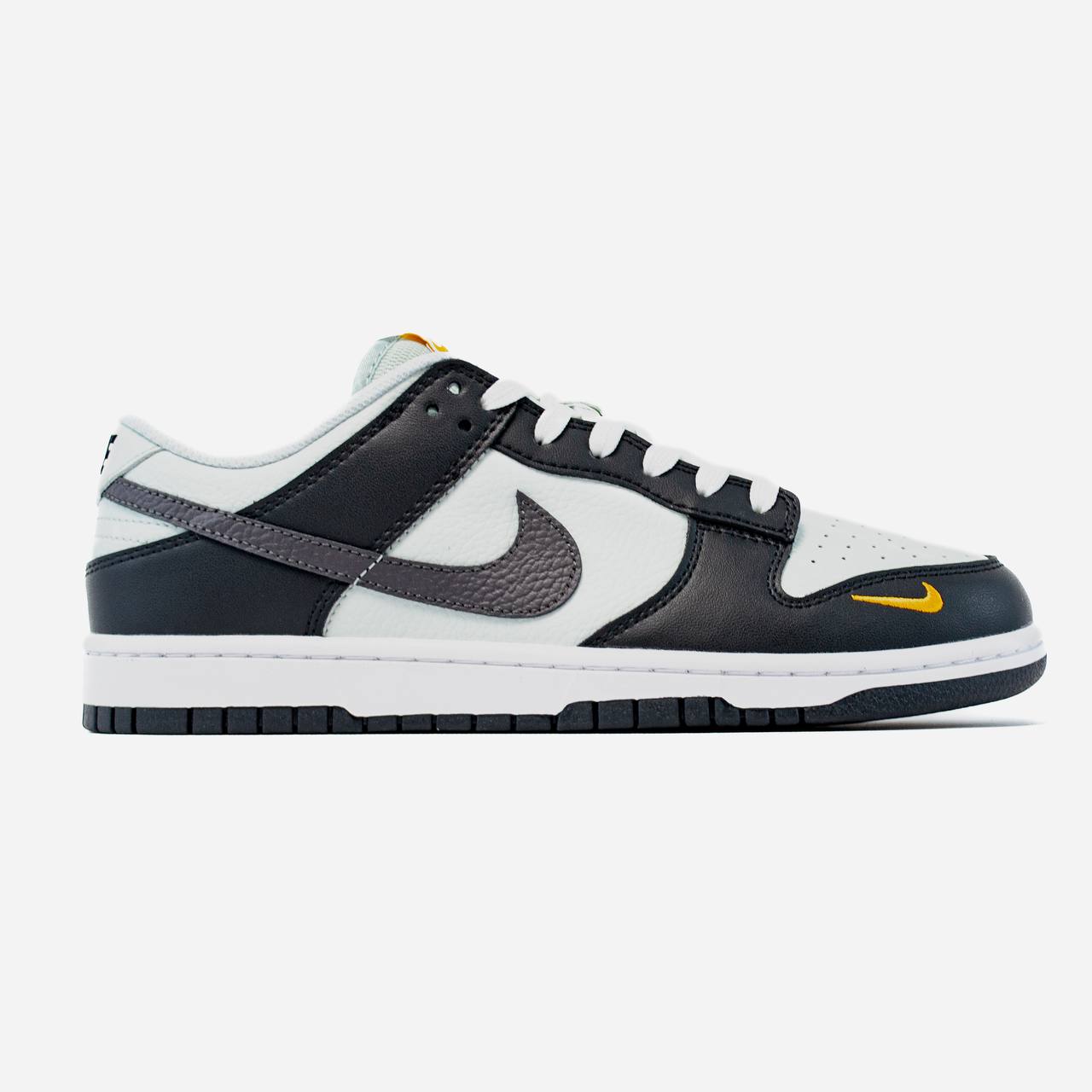 Nike SB Dunk Low Black Total Orange Mini Swoosh
