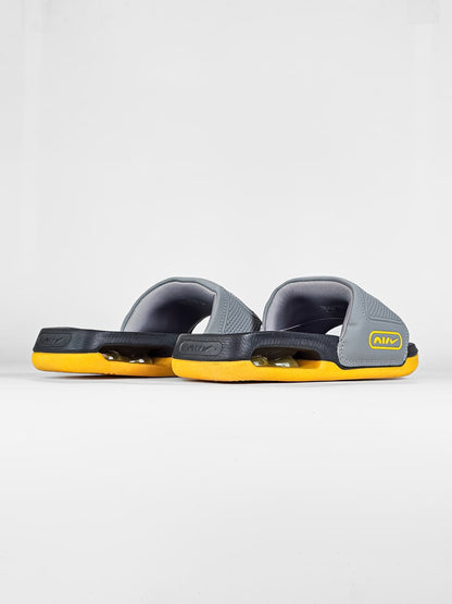 Nike Air Max Cirro Slide Sandals Gray Yellow