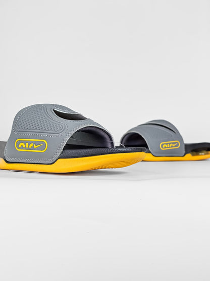 Nike Air Max Cirro Slide Sandals Gray Yellow