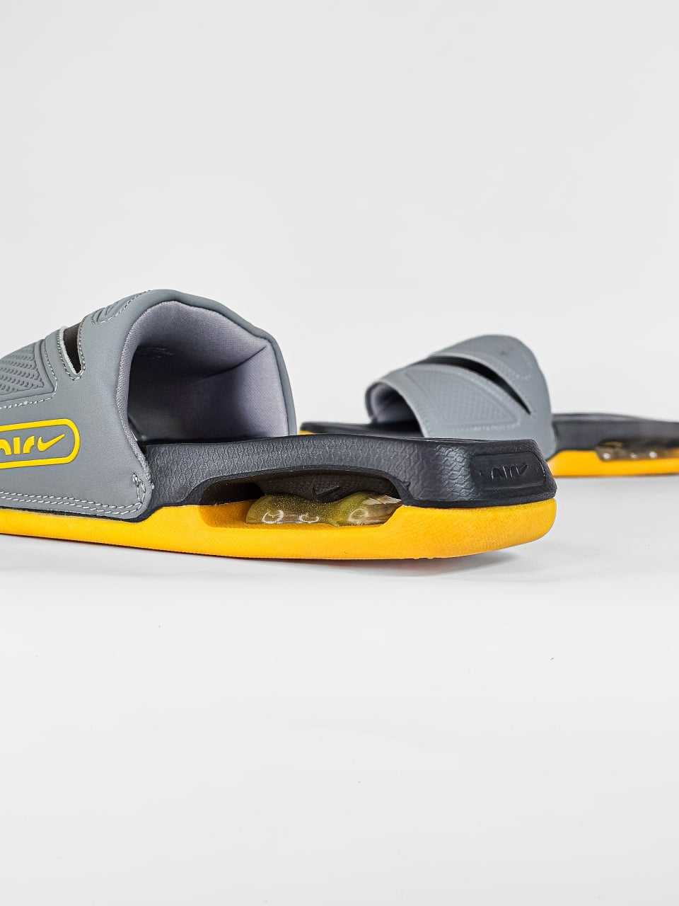 Nike Air Max Cirro Slide Sandals Gray Yellow