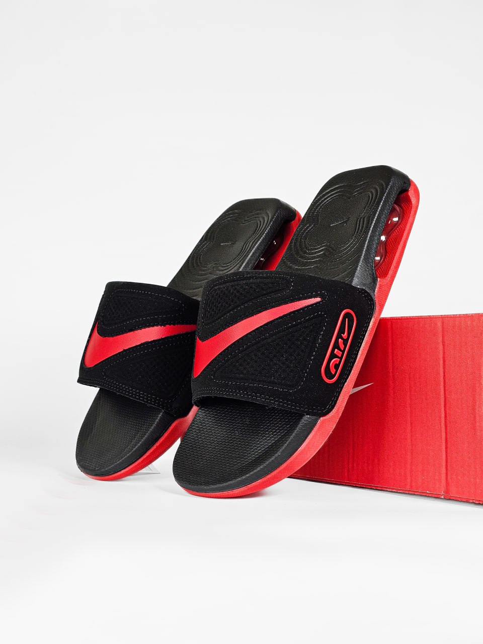 Nike Air Max Cirro Slide Sandals Black Red