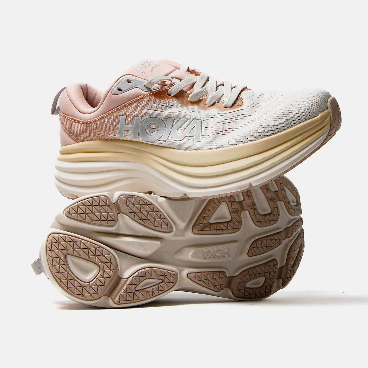 Hoka One Bondi 8 Beige