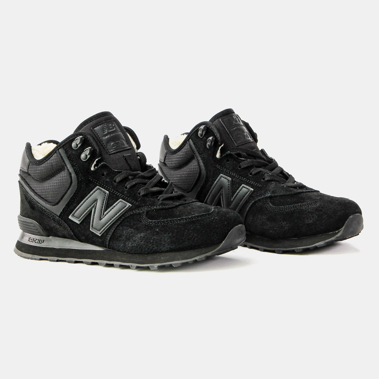 New Balance 574 High Black (хутро)