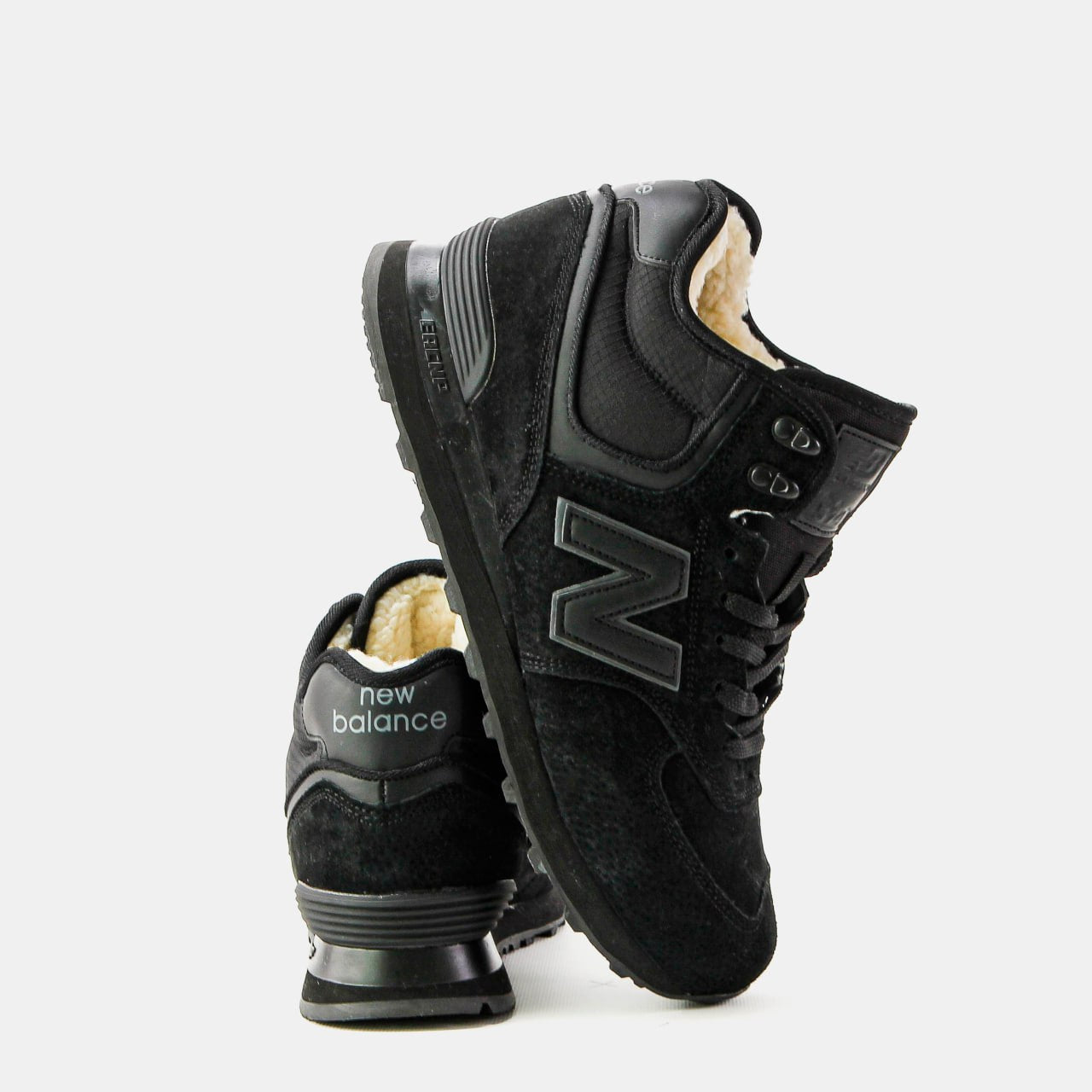 New Balance 574 High Black (хутро)