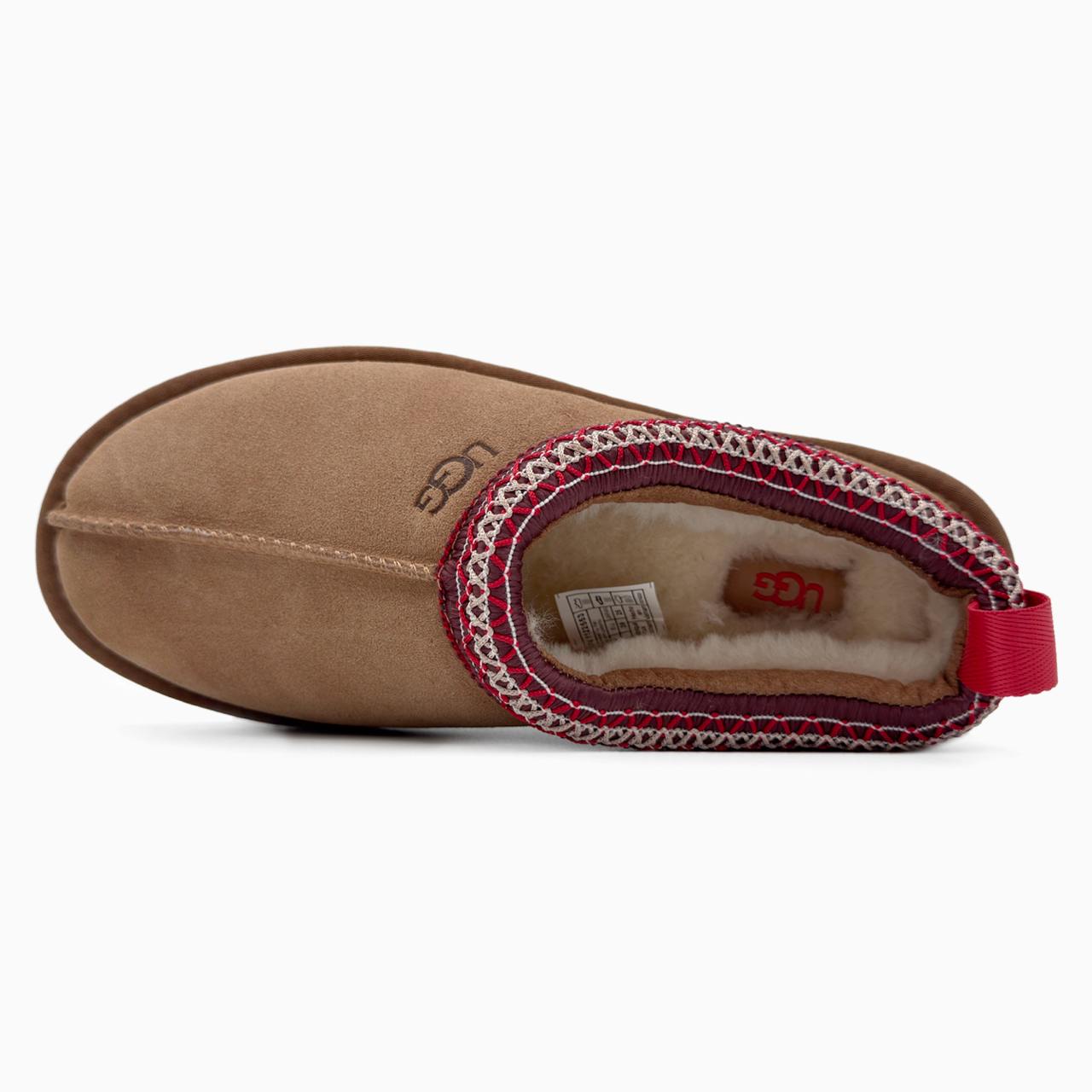 UGG Tasman Chestnut (червона вишивка)