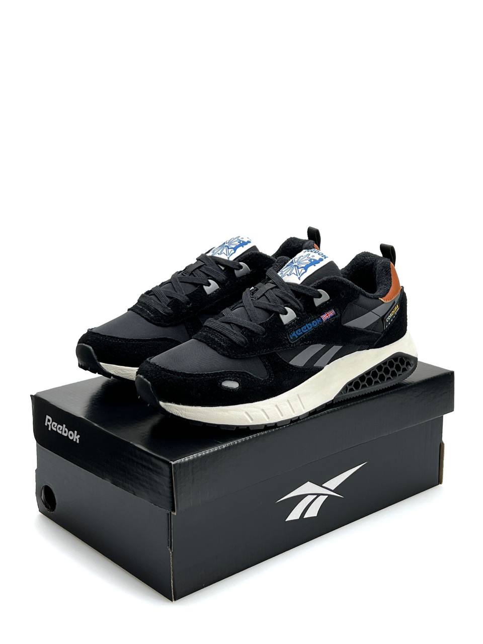 Reebok Classic Leather Hexalite Black Grey Beige