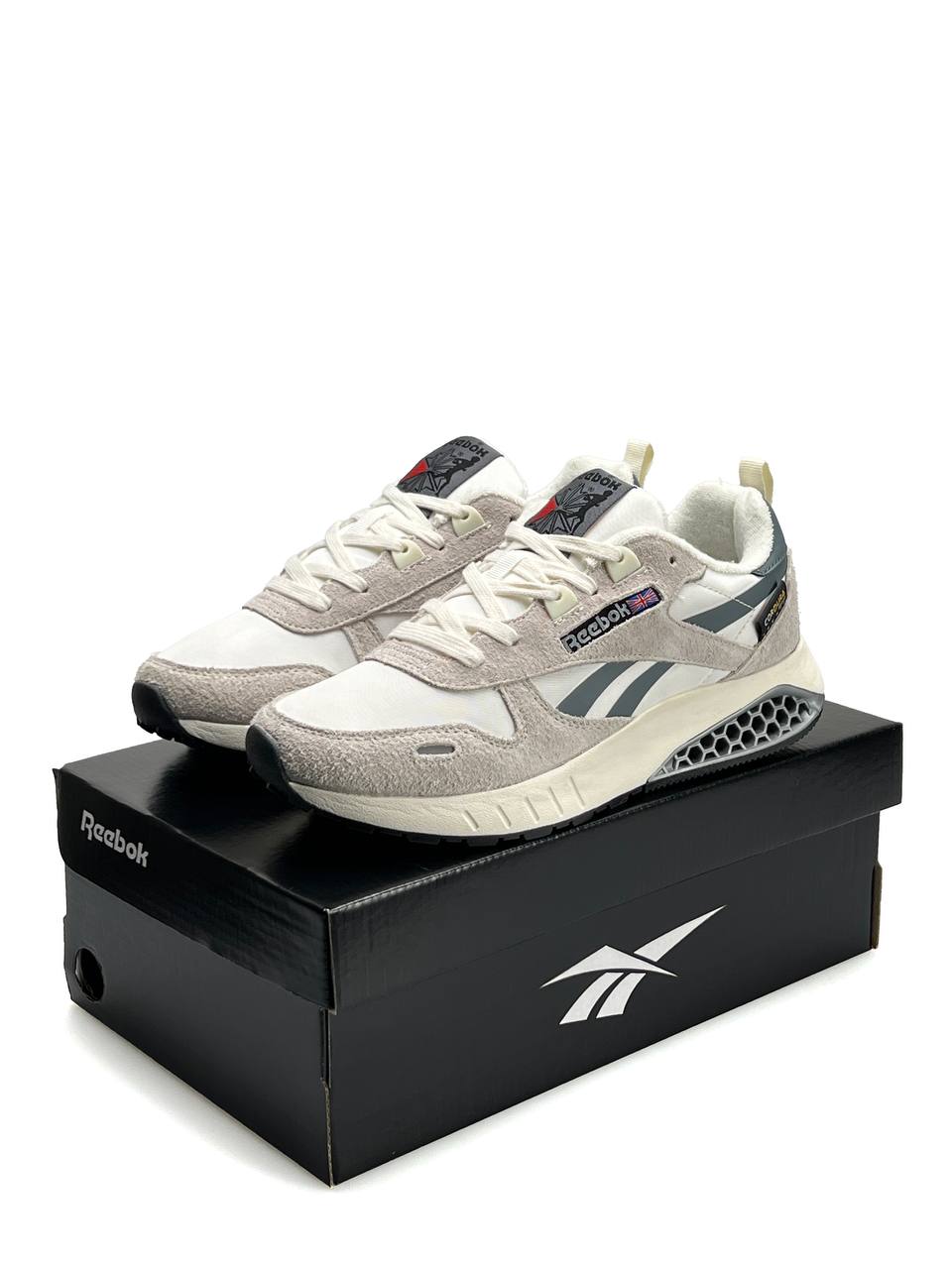 Reebok Classic Leather Hexalite White Grey Beige