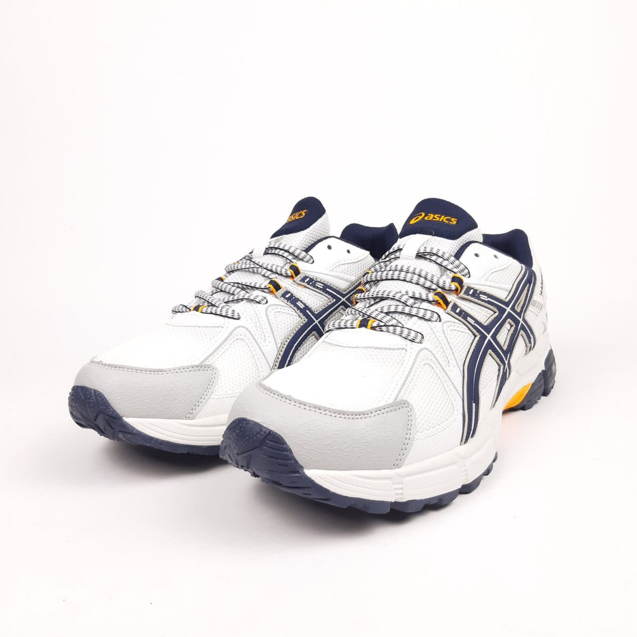 Asics Gel-Kahana 8 White Navy BIG SIZE (Великан)