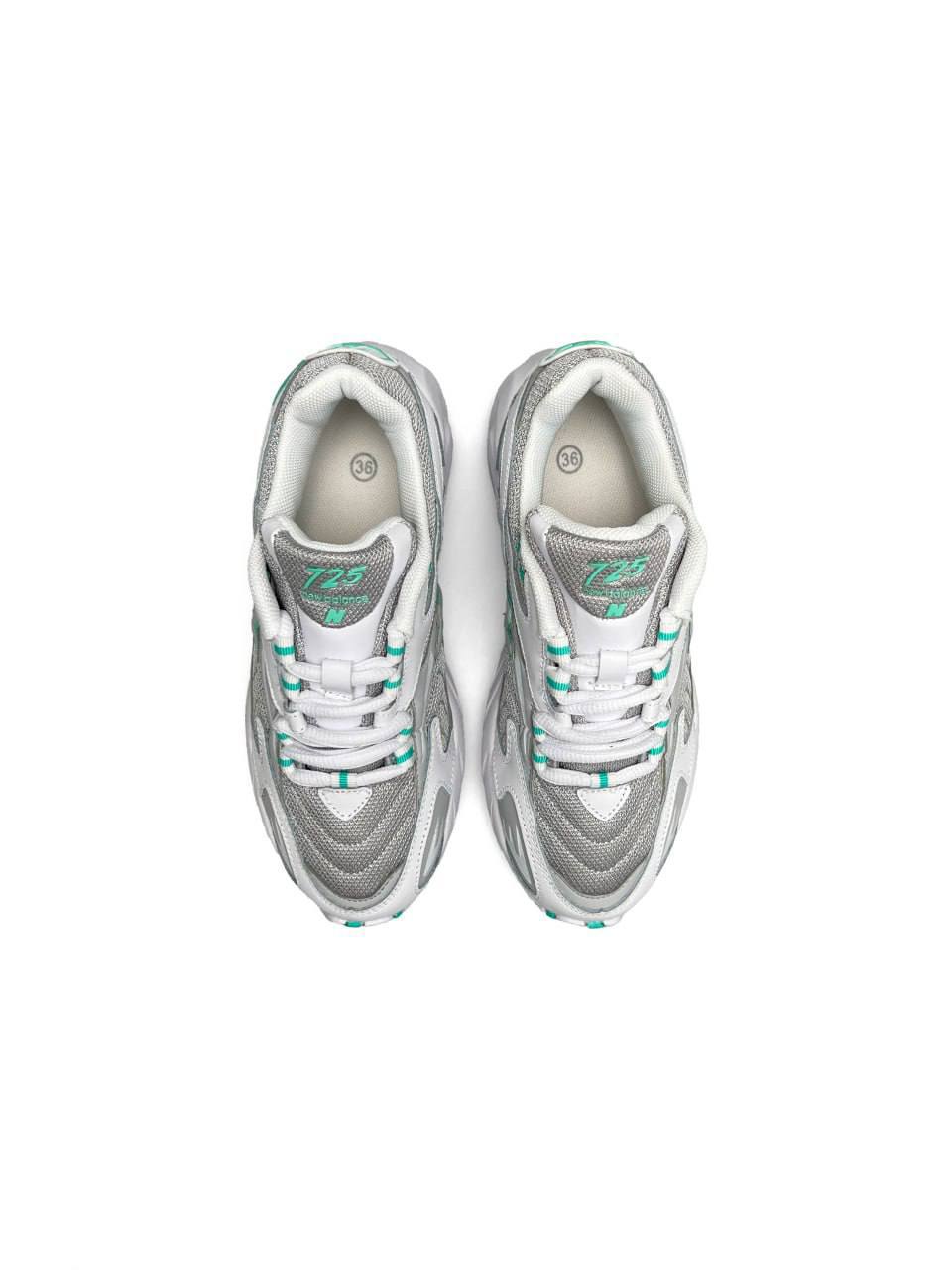New Balance 725 White Grey Mint
