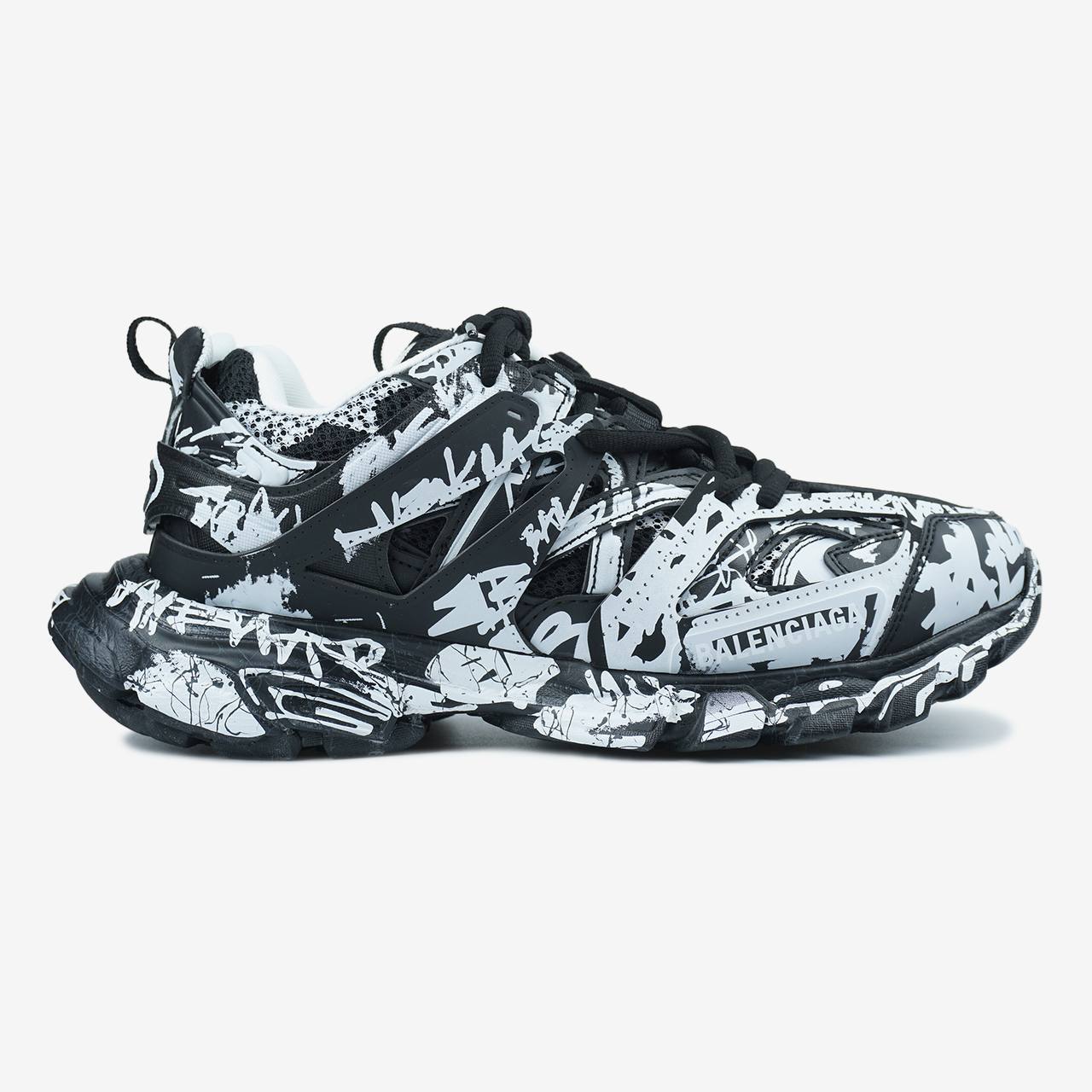 Balenciaga Track Graffiti Black White
