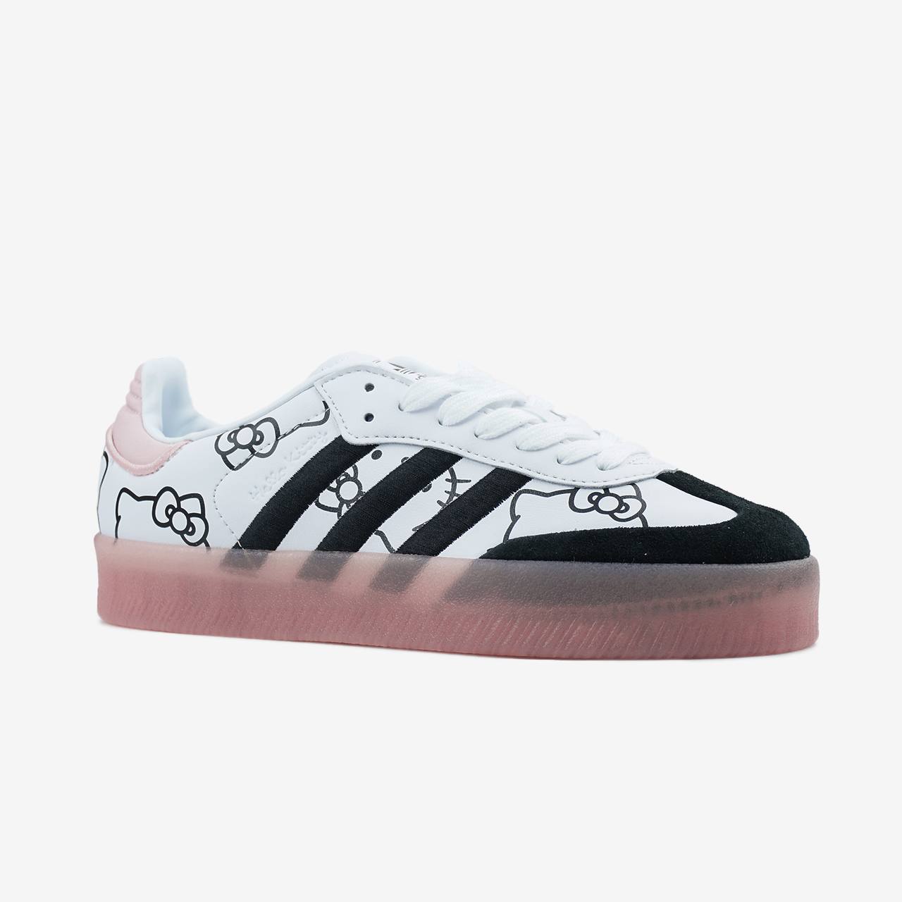 Adidas Samba XLG x Hello Kitty White Pink Black Platform