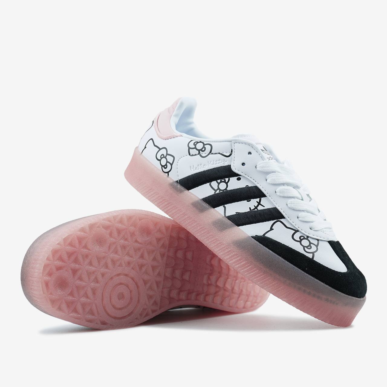Adidas Samba XLG x Hello Kitty White Pink Black Platform