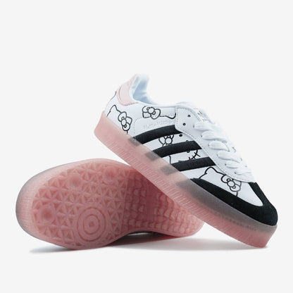 Adidas Samba XLG x Hello Kitty White Pink Black Platform