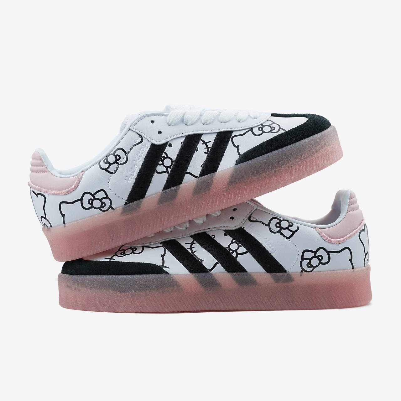 Adidas Samba XLG x Hello Kitty White Pink Black Platform