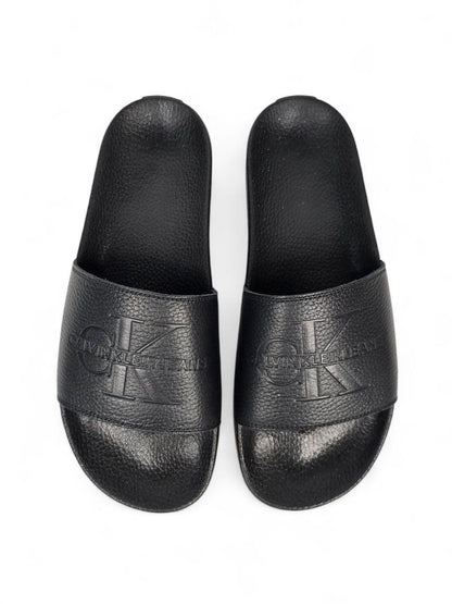 Calvin Klein Slides Leather Black