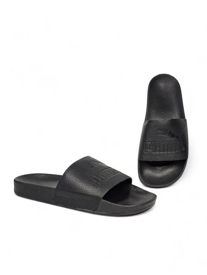 Puma Slides Leather Black