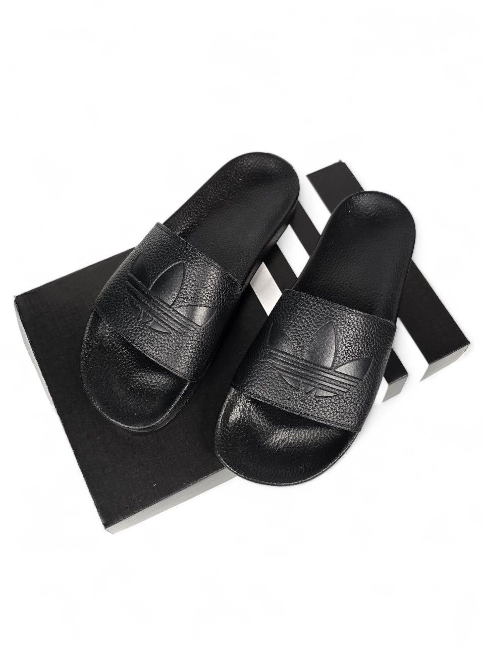 Adidas Slides Leather Black