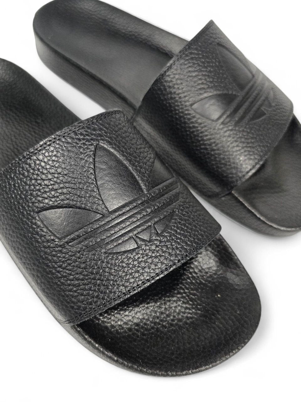 Adidas Slides Leather Black
