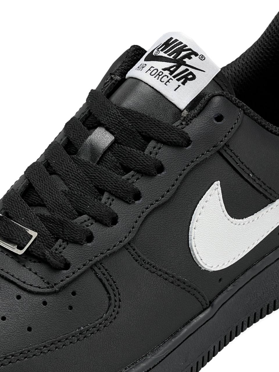 Nike Air Force 1 Low Black White / Black White Logo