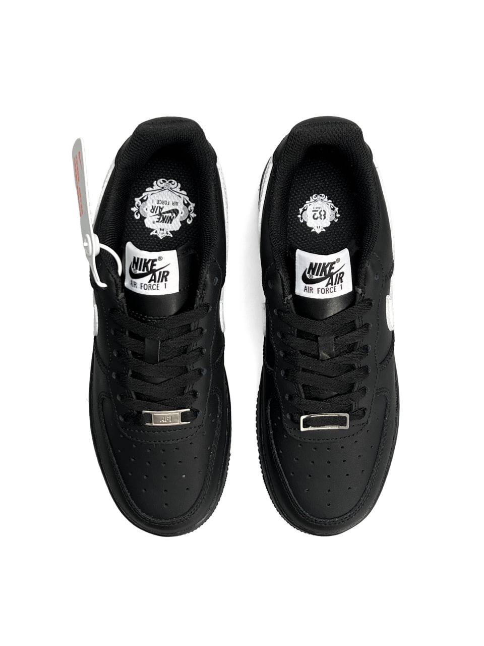 Nike Air Force 1 Low Black White / Black White Logo