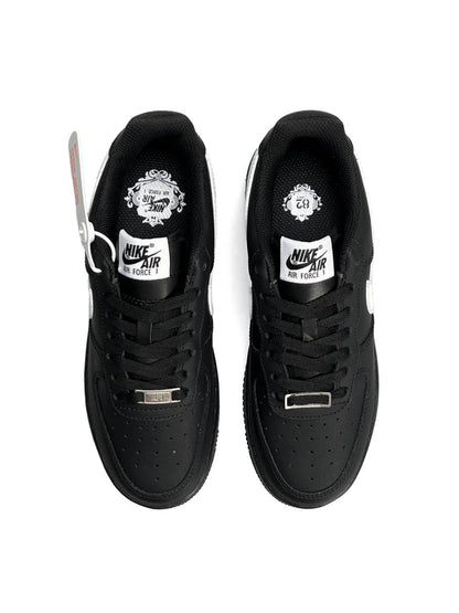 Nike Air Force 1 Low Black White / Black White Logo