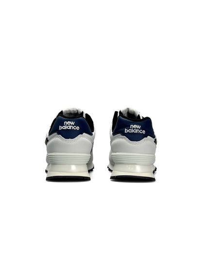 New Balance 574 White Navy Cordura
