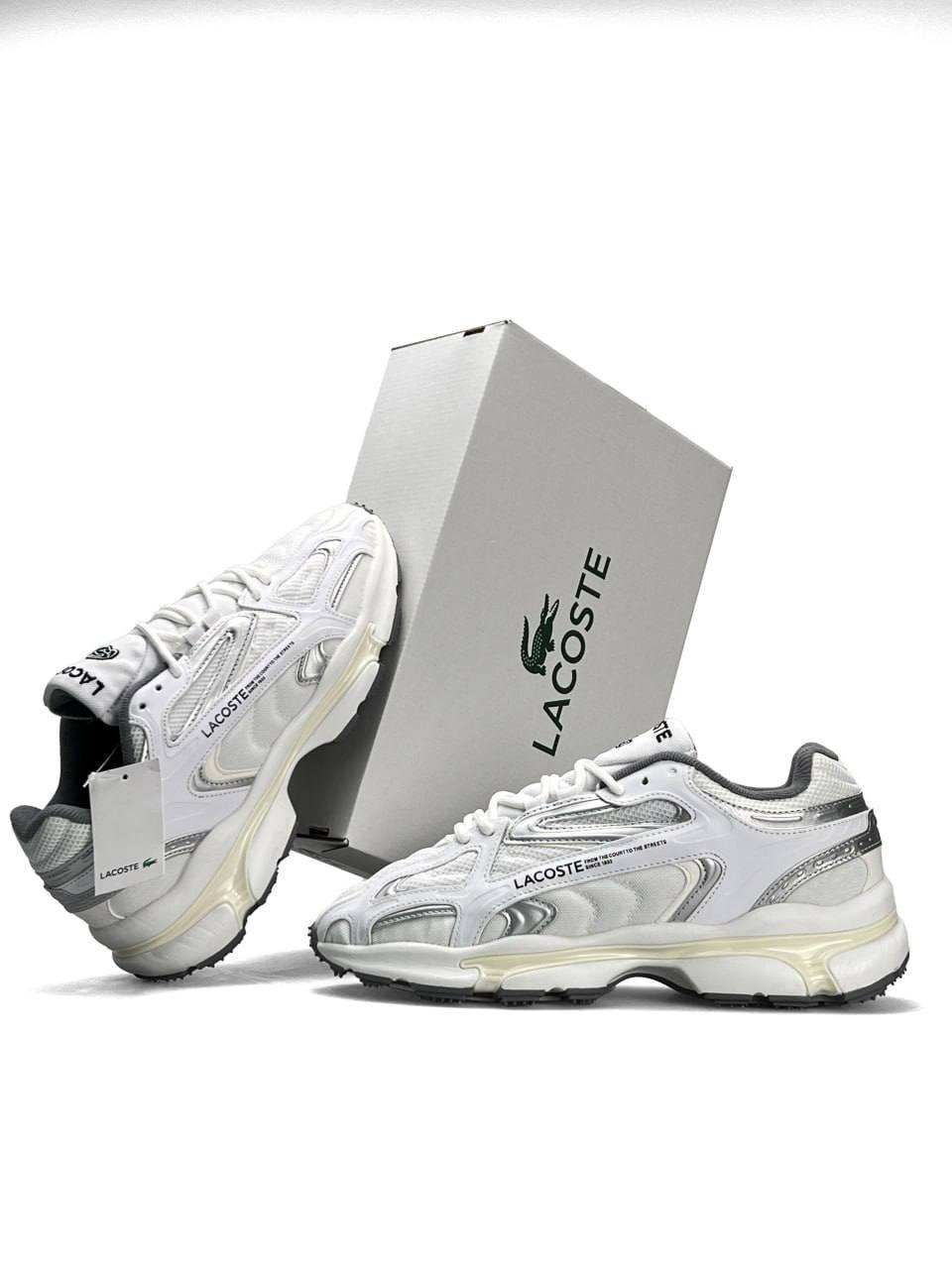 Lacoste L003 2K24 White Silver Beige