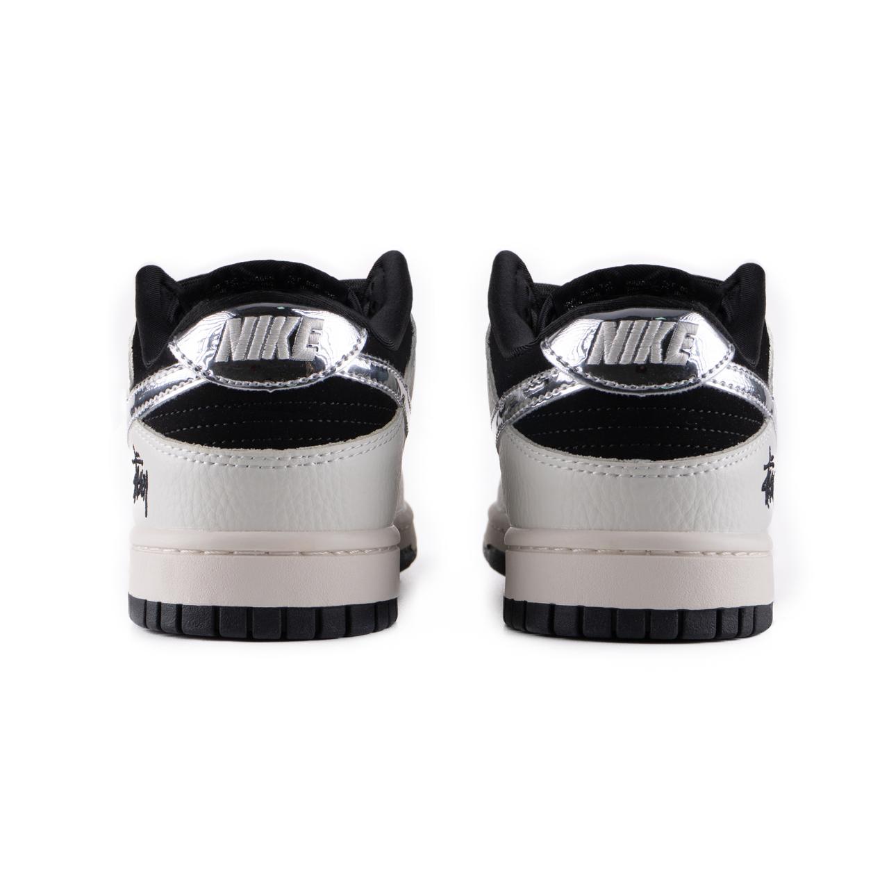 Nike SB Dunk Low x Stussy Black White Metallic