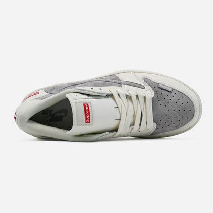 Nike Air Jordan 1 Retro Low x Travis Scott x Supreme White Grey