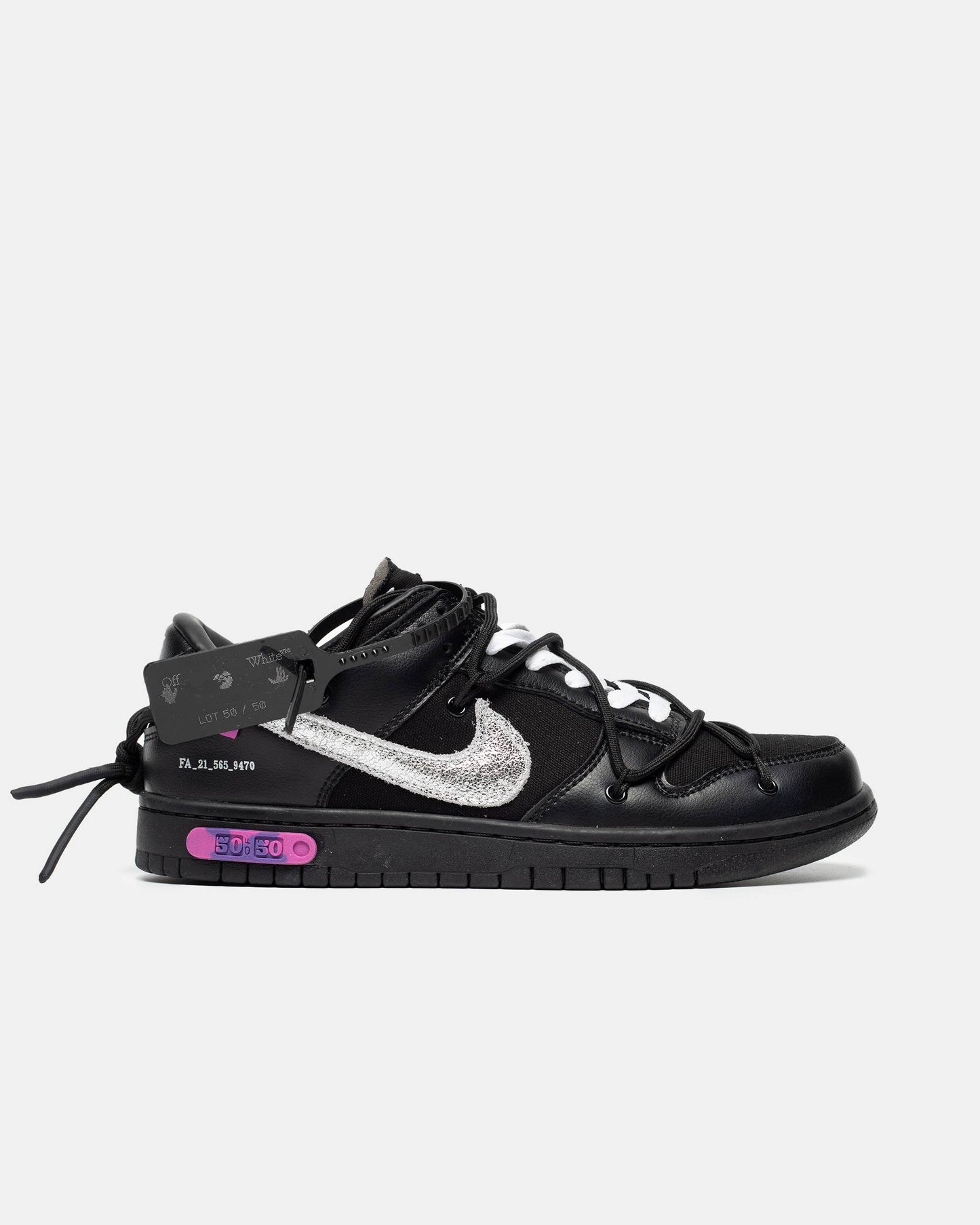 Nike Low Dunk x Off-white 50/50 Black Purple