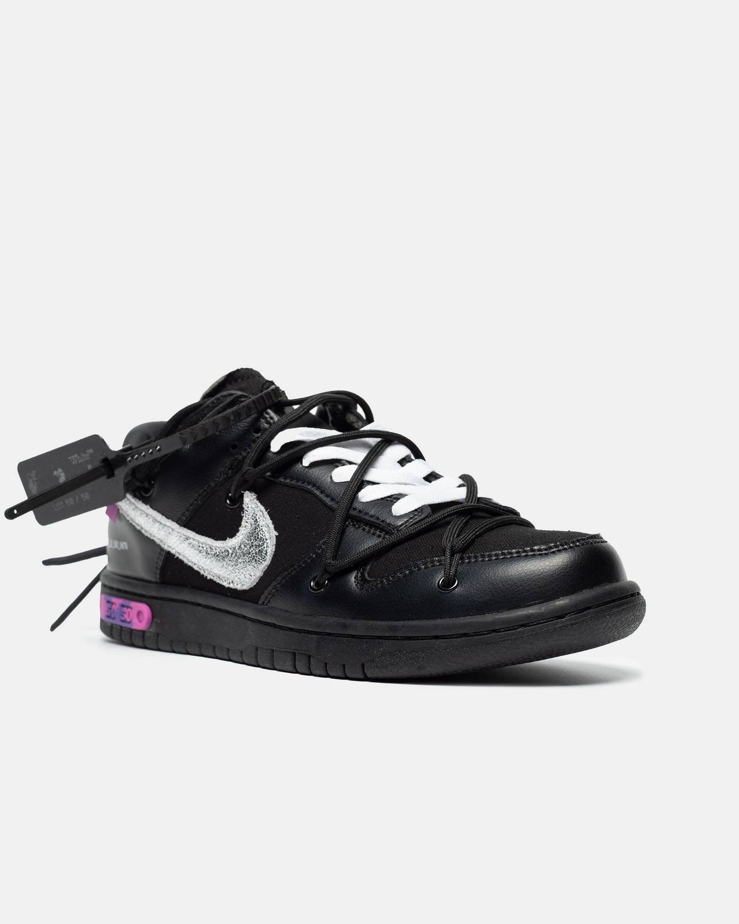 Nike Low Dunk x Off-white 50/50 Black Purple