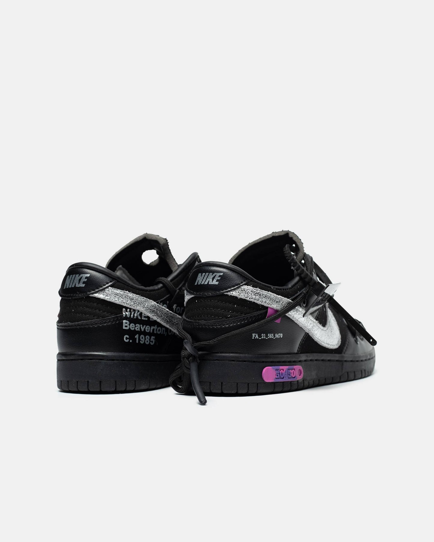 Nike Low Dunk x Off-white 50/50 Black Purple
