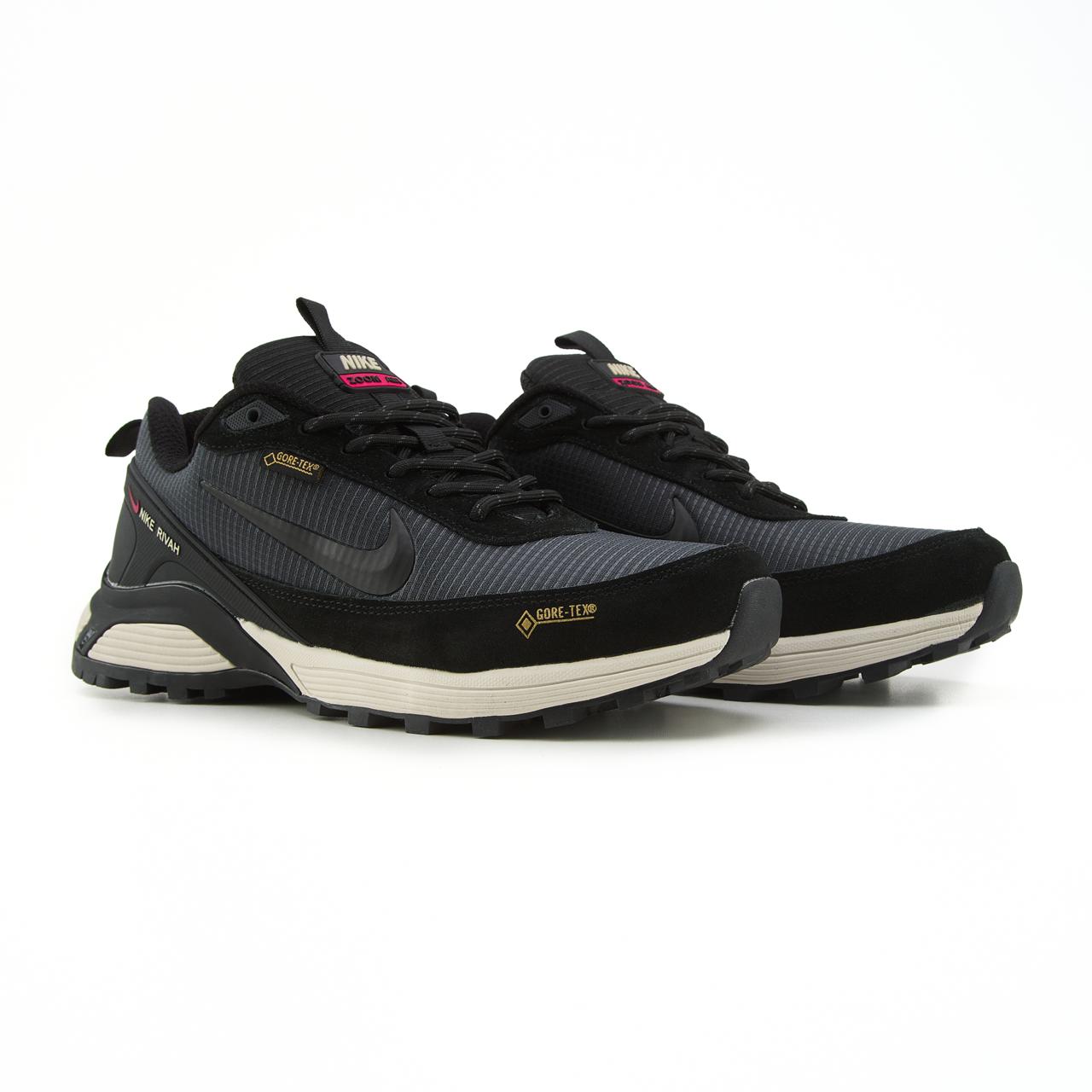 Nike Rivah GTX (Gore-Tex) Black Dark Blue Fur Хутро